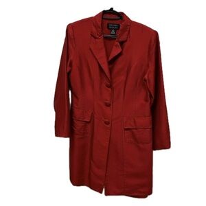 Spencer Jeremy silk jacket, fitted, red, size 8